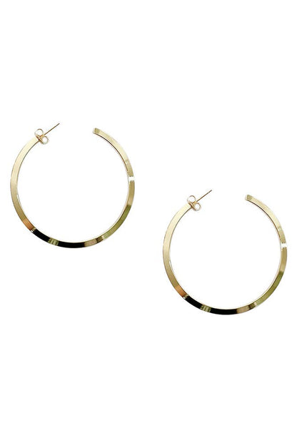 14K Gold Dipped Post Hoop: Gold / 3cm