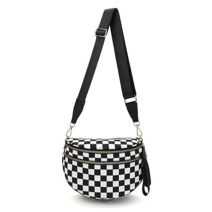Crossbody Zipper Removal Strap Sling Bum Bag: Black
