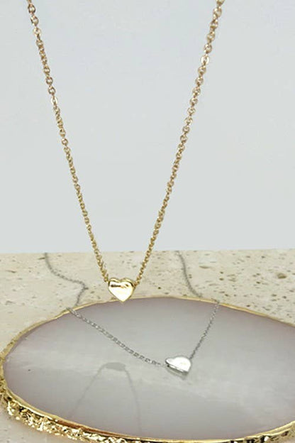 Classic Mini Heart Necklace: SILVER