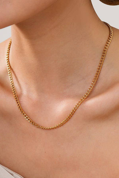 STAINLESS STEEL WATERPROOF TARNISH FREE NECKLACE BOX: Gold