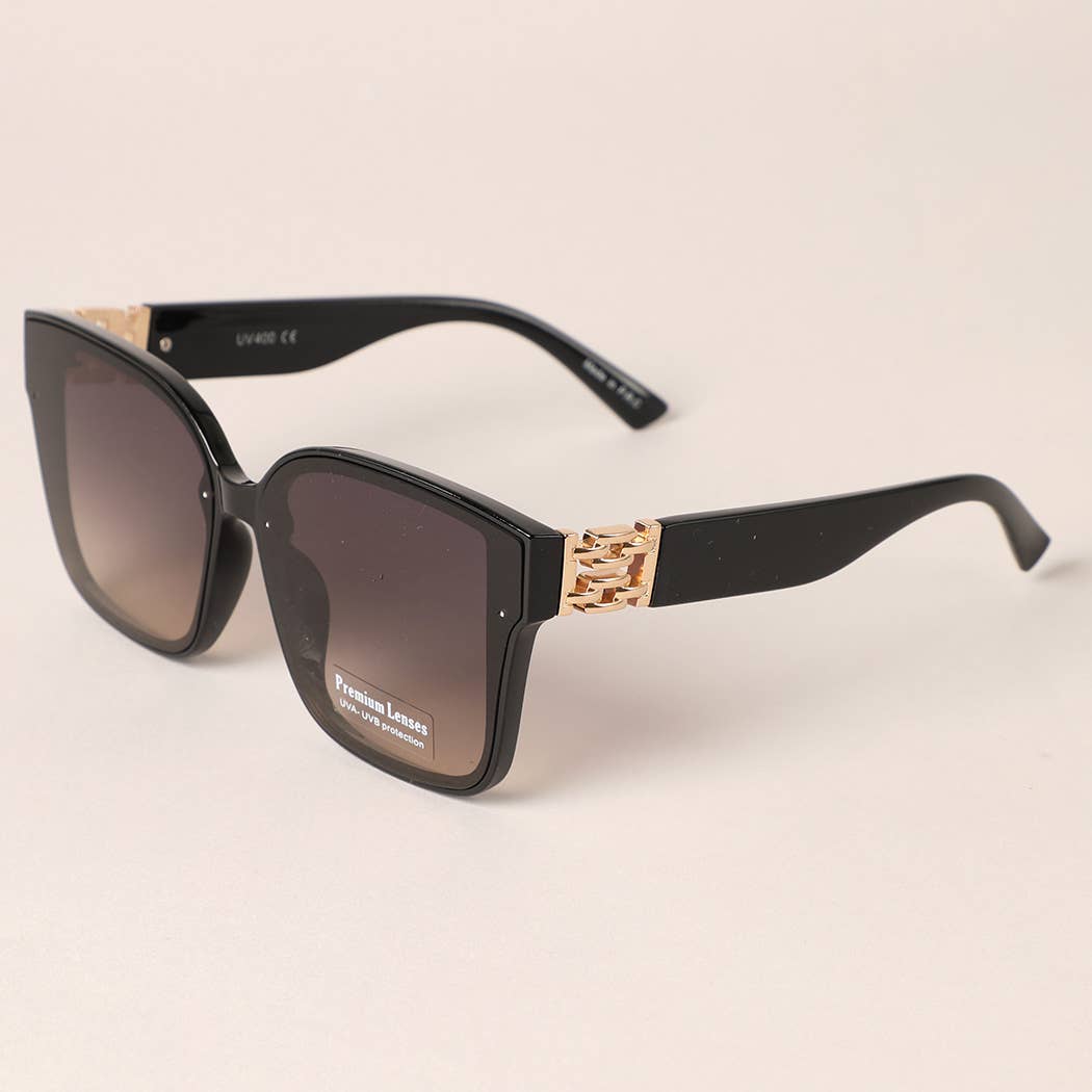 Colored Frame Squircle Shape Frame Sunglasses