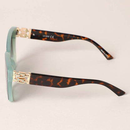 Colored Frame Squircle Shape Frame Sunglasses