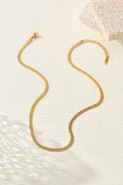 STAINLESS STEEL WATERPROOF TARNISH FREE NECKLACE BOX: Gold