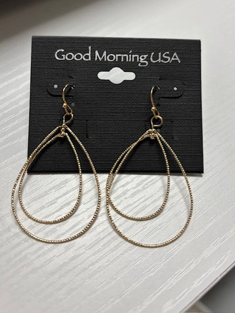 Gold Double Hoop Earring