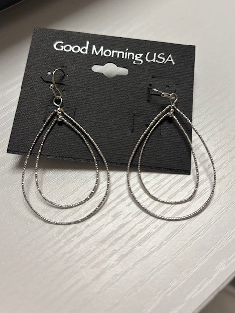 Silver Double Hoop Earring