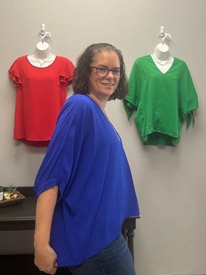 Royal Blue Blouse