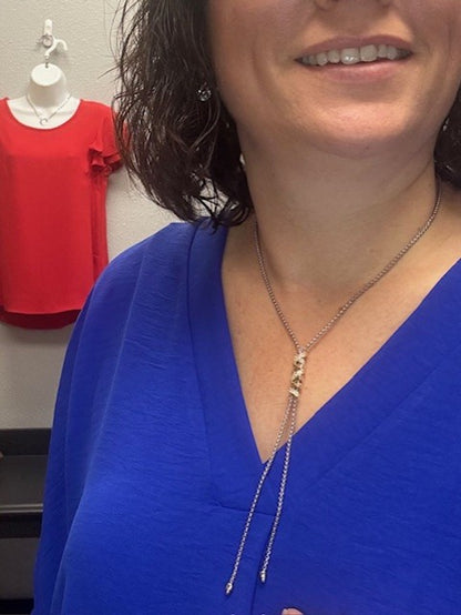 Two Tone Slide Lock Necklace