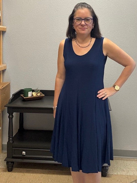 Sleeveless Dress - Navy