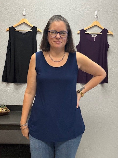 Layering Tank Top - Navy